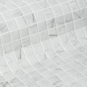 Mosaic Titles for One Piece Pools - Zen Carrara | Aqua Platinum Projects